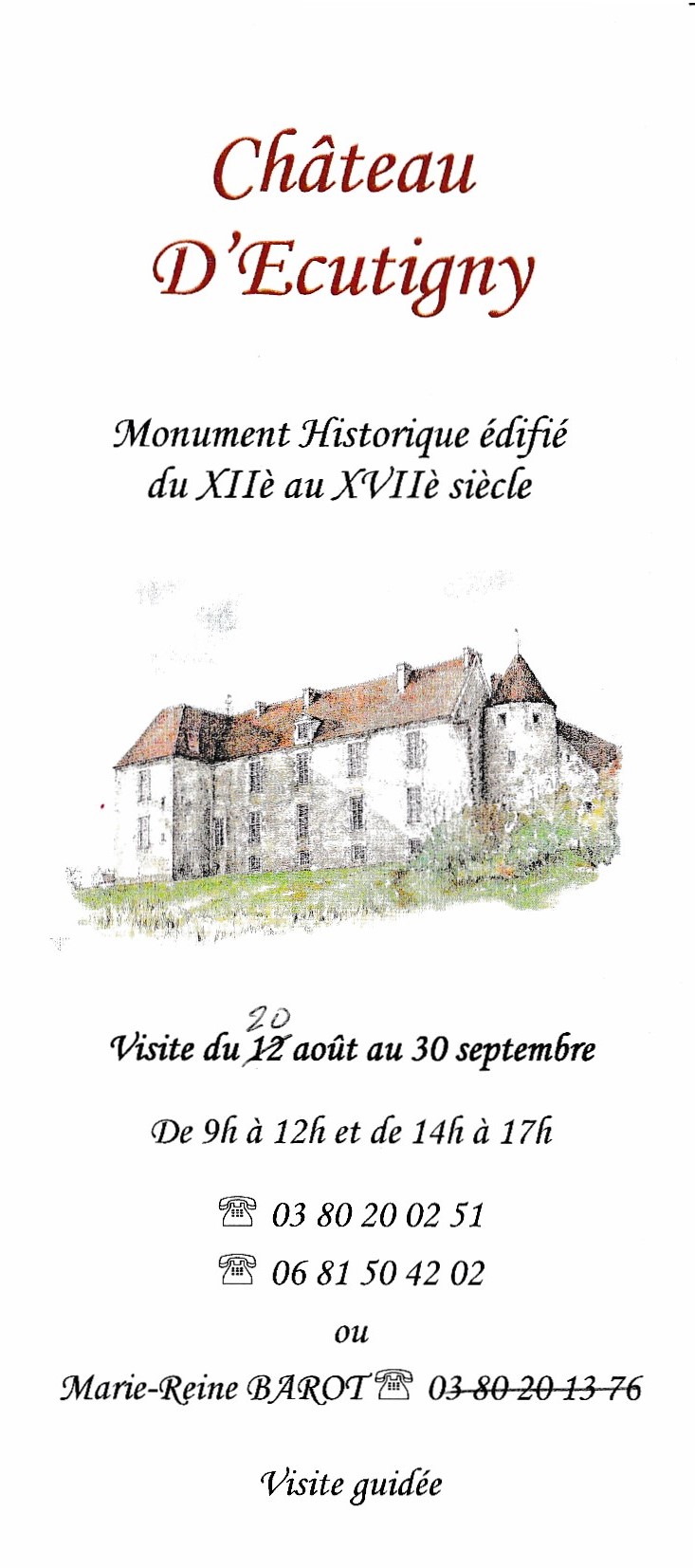 flyer Château d'Ecutigny