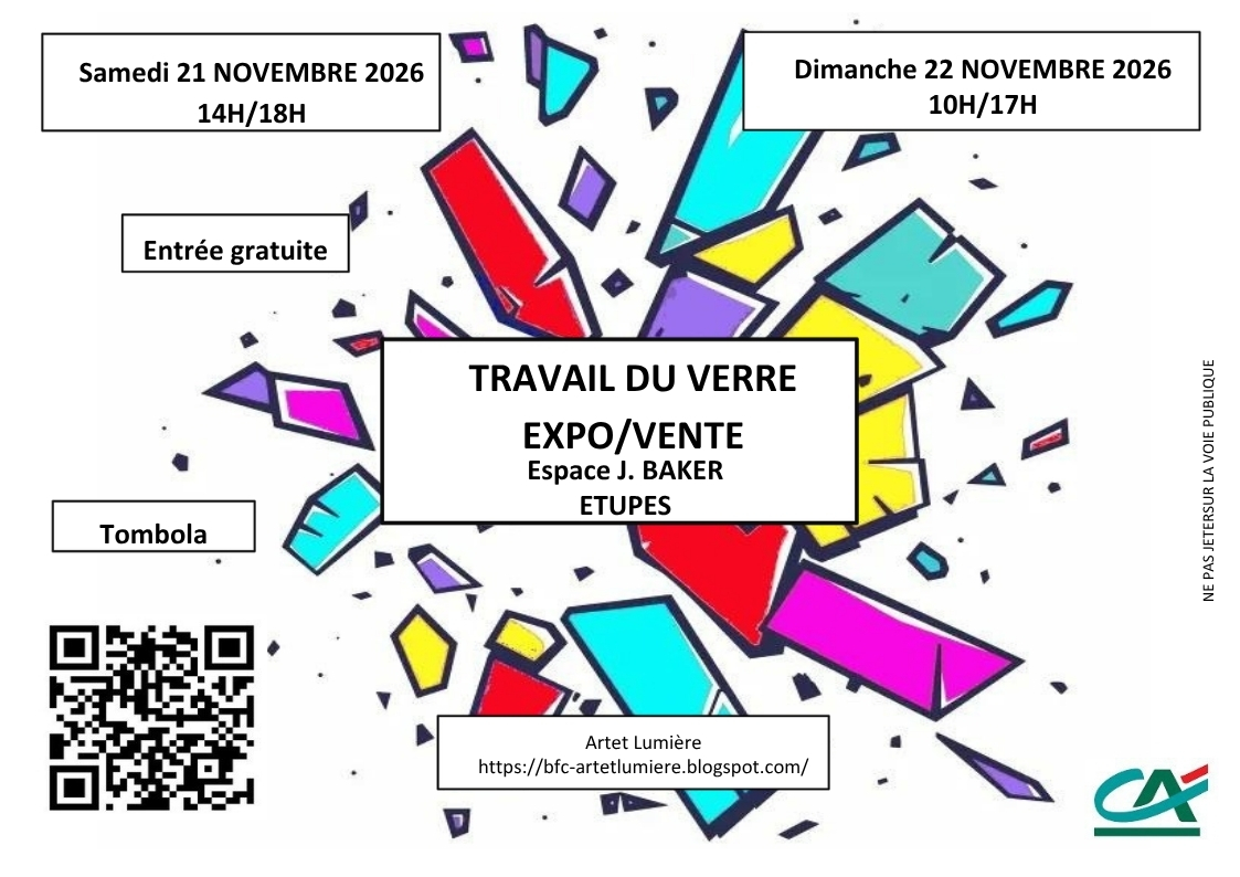 Exposition-vente dédiée à l’art du verre.