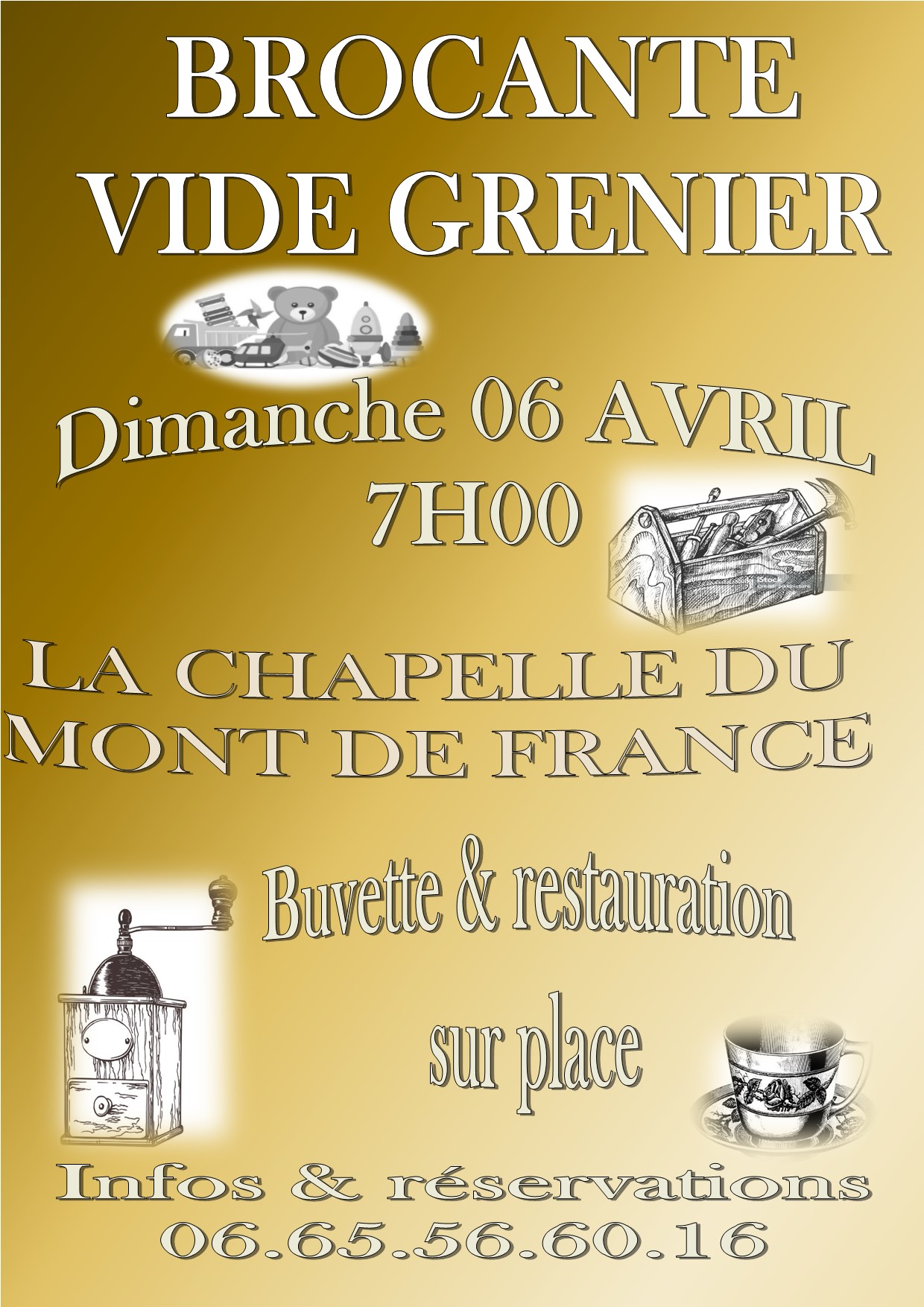brocante la chapelle du mont de france
