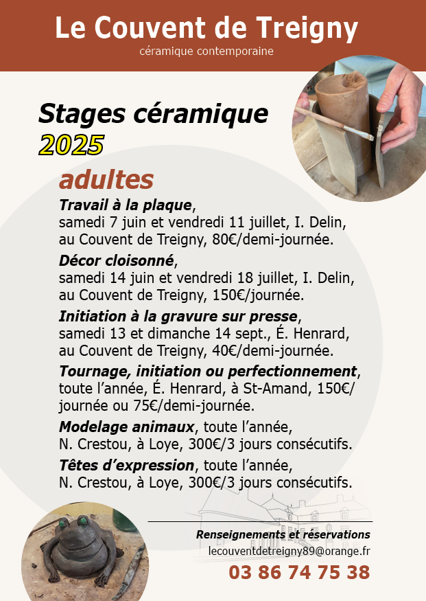 flyer stages 2025 - le couvent de Treigny