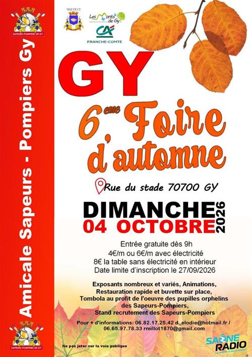 6ème Foire d'automne à Gy