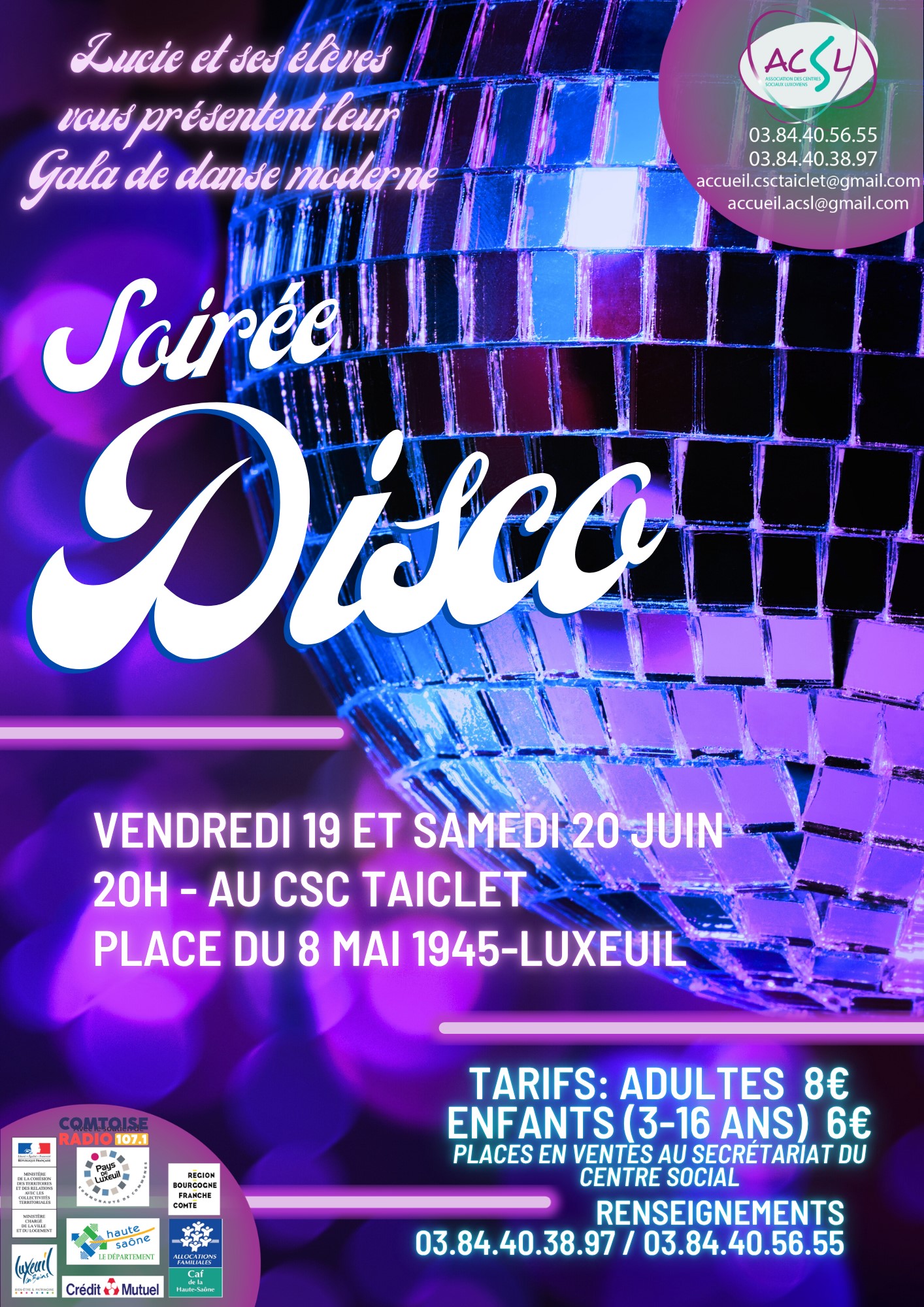 Gala de danse moderne : "Soirée Disco"