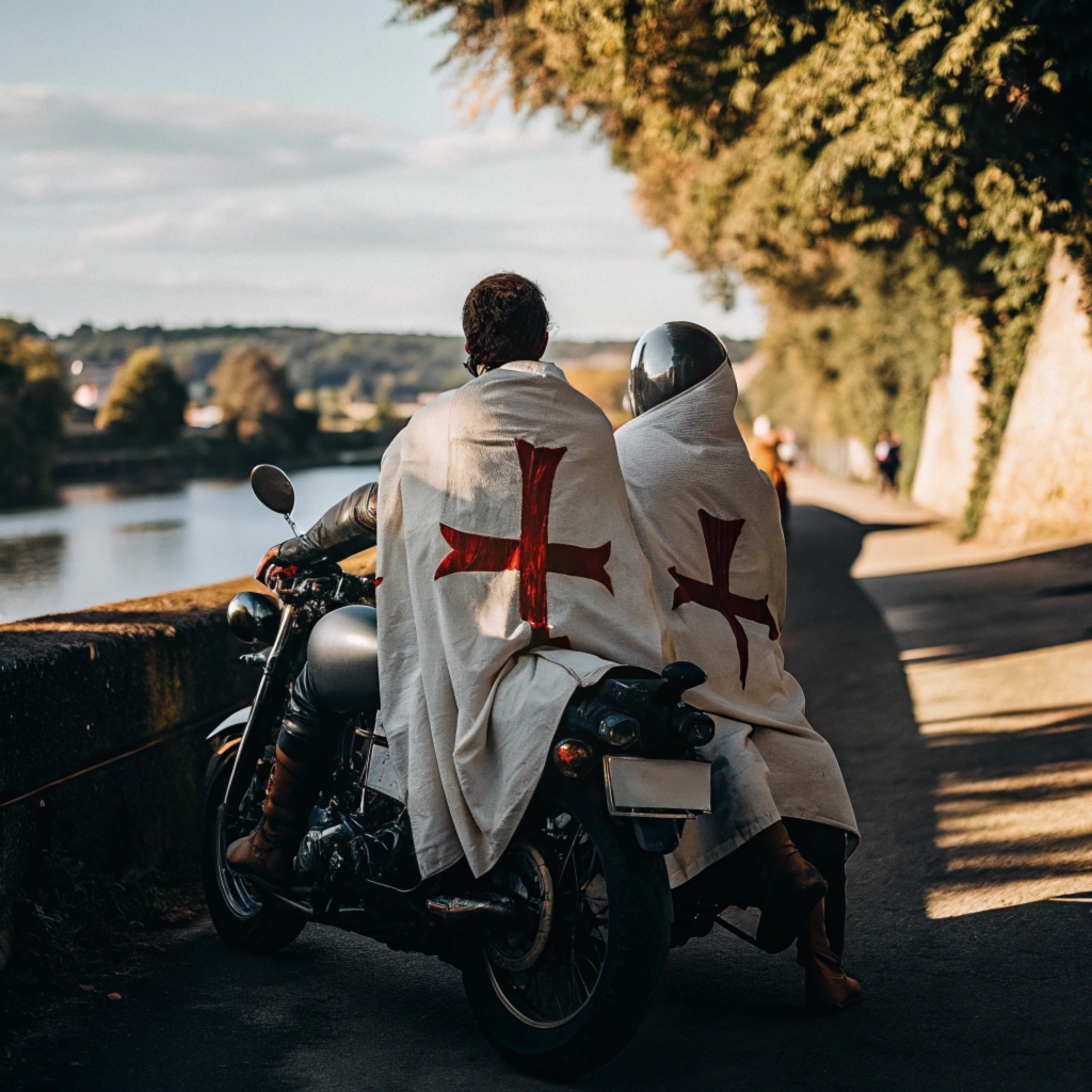 Rallye moto touristique avec chasse au trésor sur les Templiers