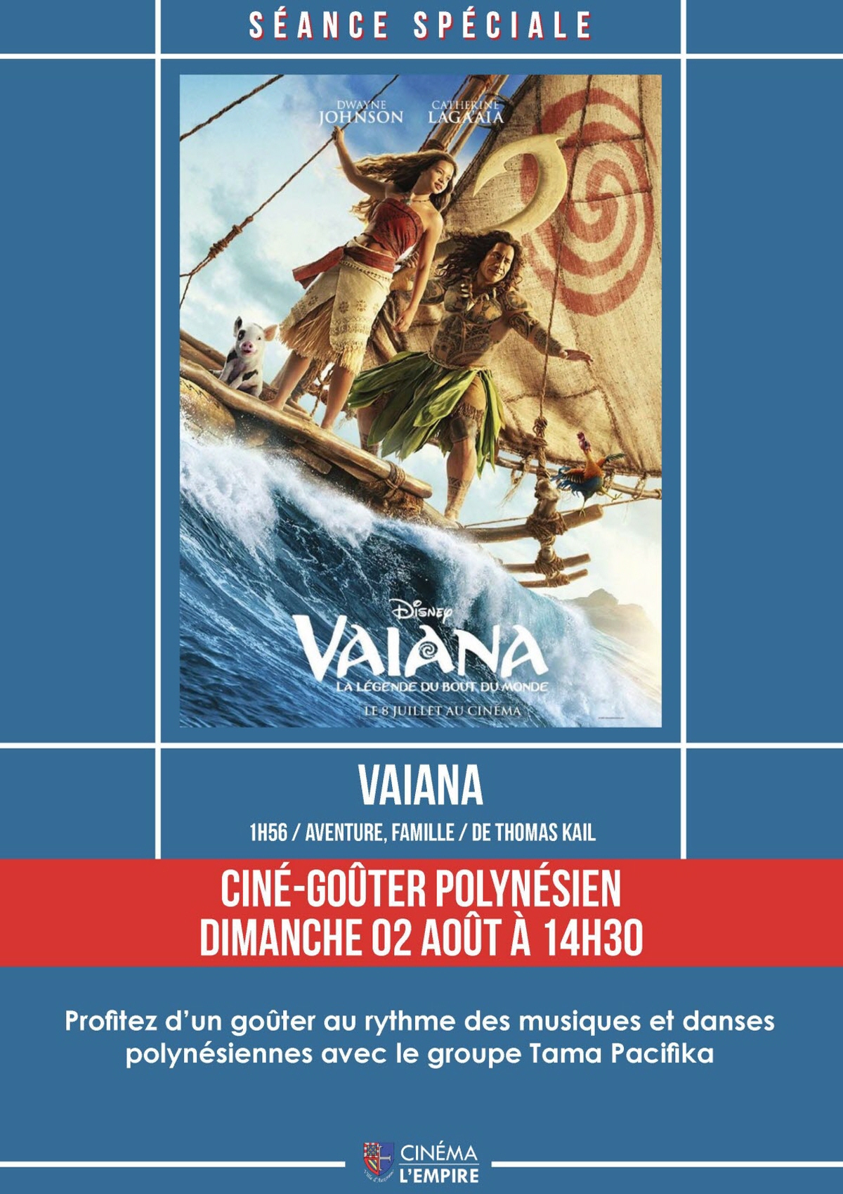 Ciné-goûter polynésien : "Vaiana, la légende du bout du monde"