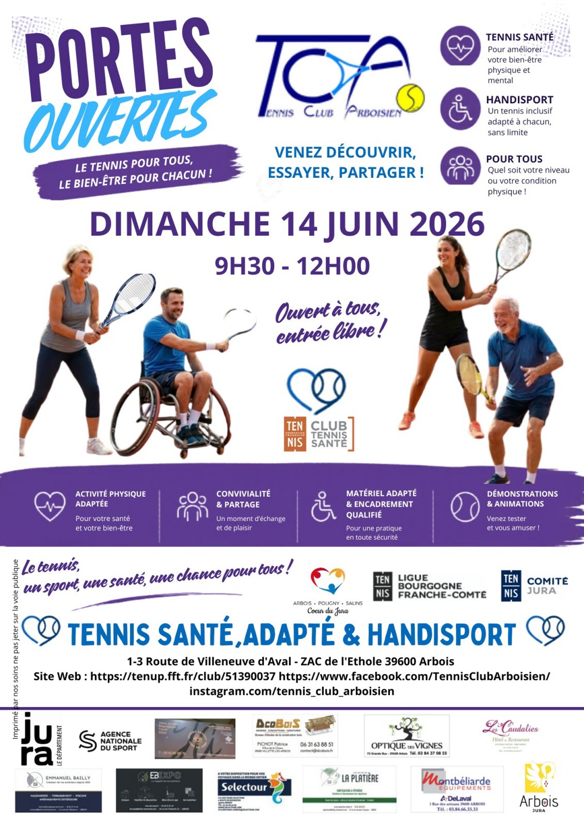 Tennis santé et Handisport