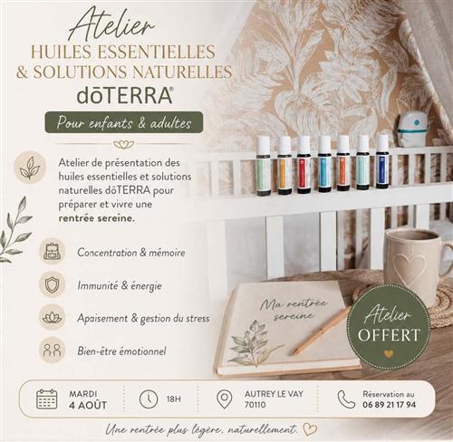 Atelier huiles essentielles et solutions naturelles 
