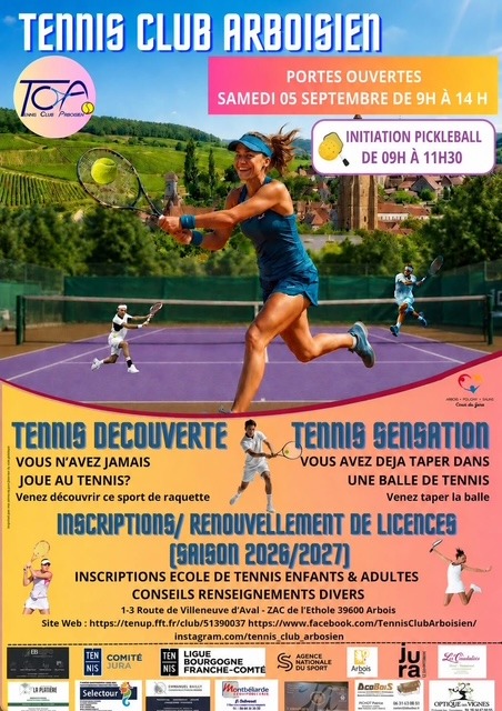 Tennis Club Arboisien, portes ouvertes