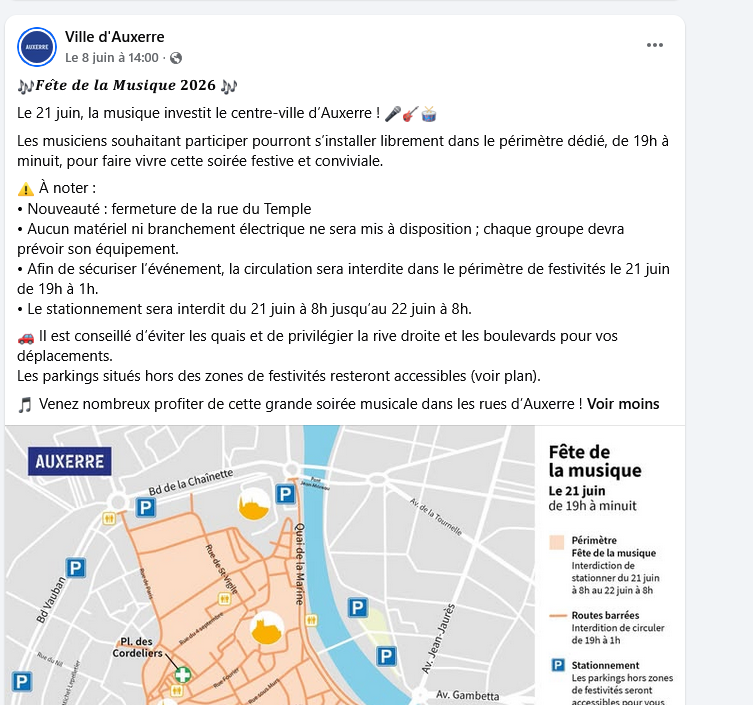 Fête de la musique à Auxerre