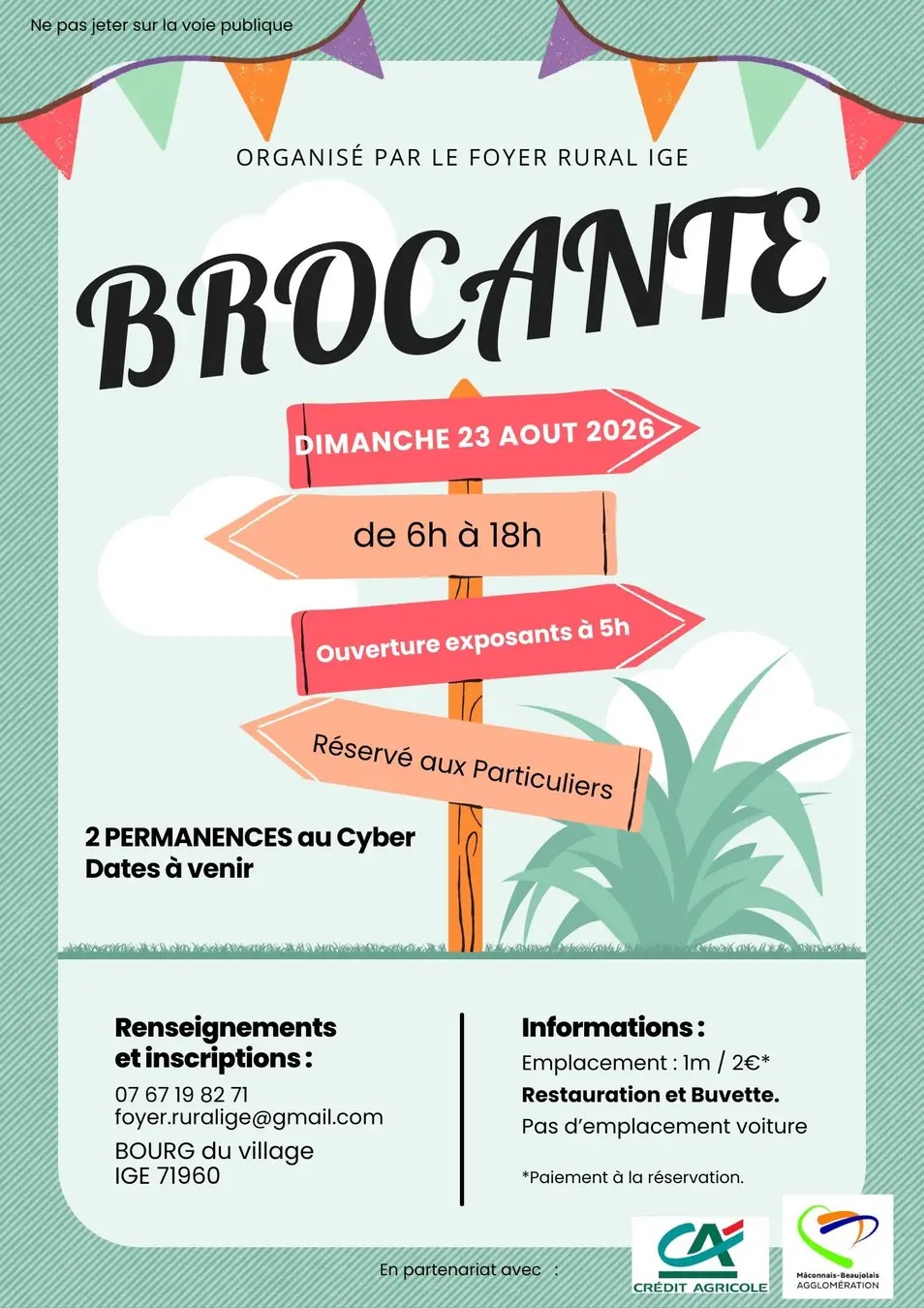 Brocante du Foyer Rural d'Igé