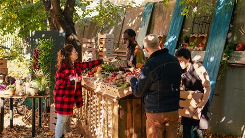 Marché artisanal à Saint-Gand