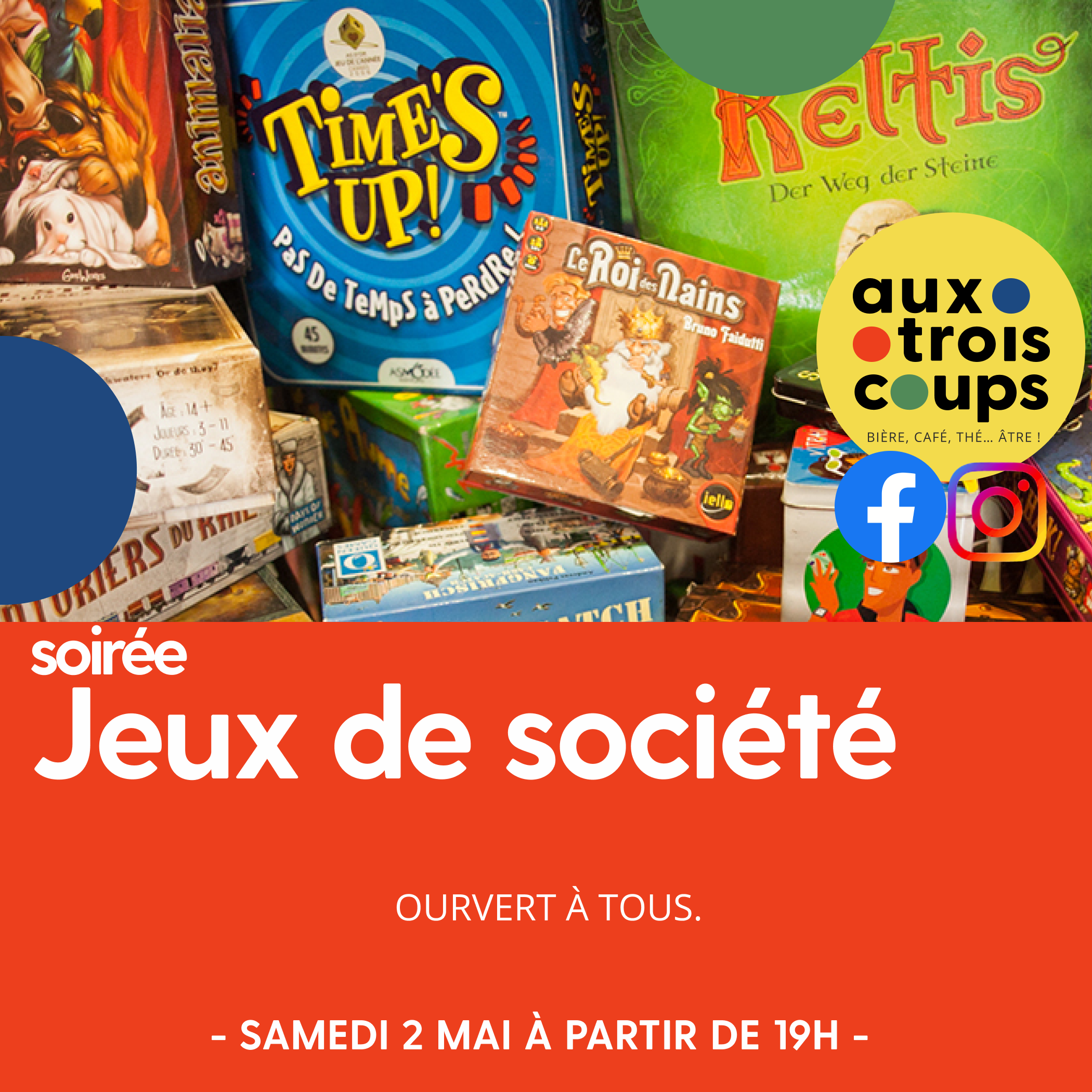Soirée jeux de société — visuel événement