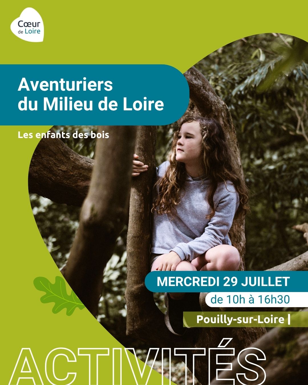 Les Aventuriers du Milieu de Loire : journée nature pour les 6-12 ans, spéciale "Les enfants des bois"