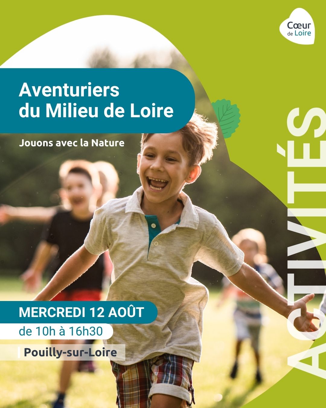Les Aventuriers du milieu de Loire, journée nature pour les 6-12 ans, spéciale "Jouons avec la nature"