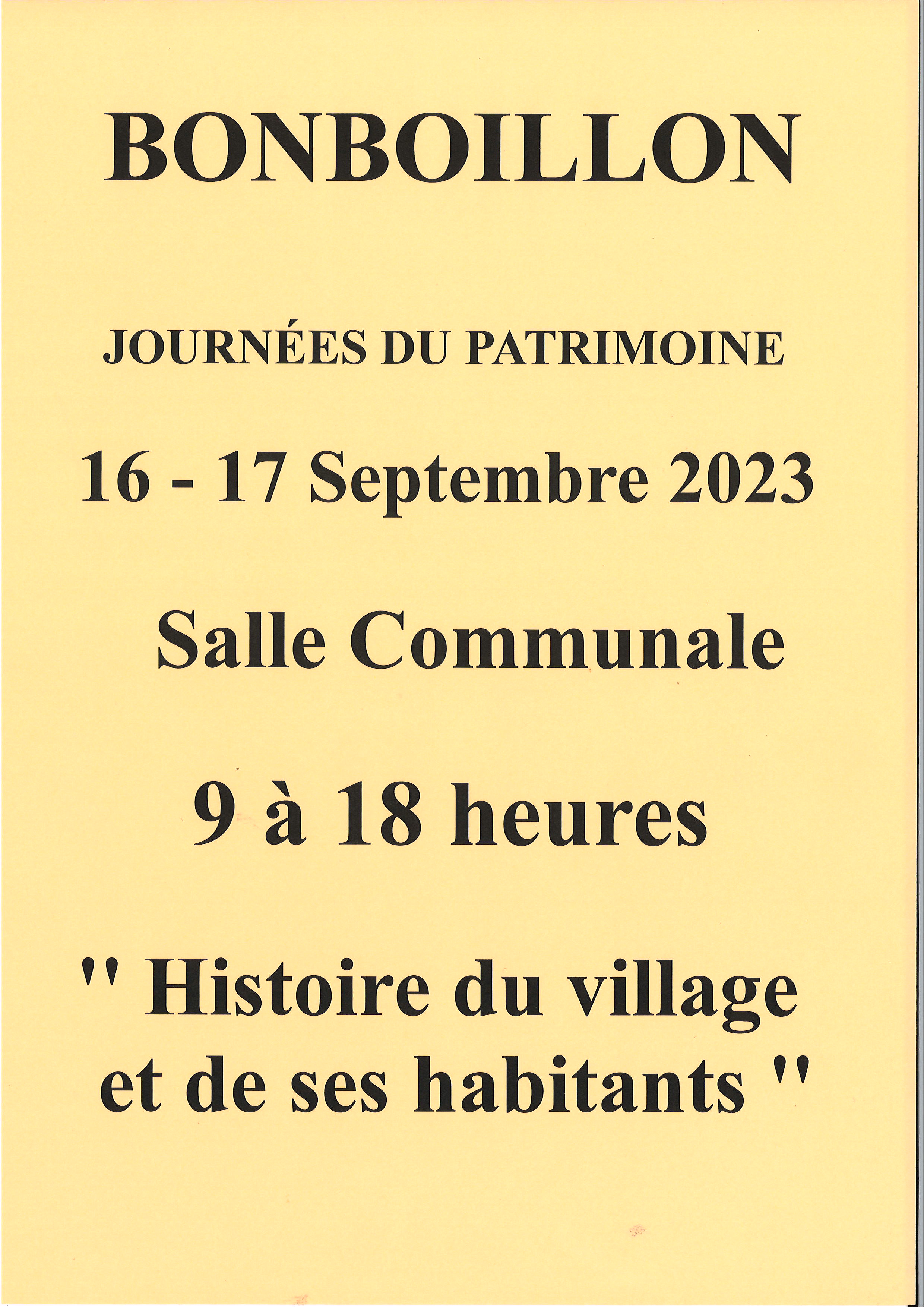 Journées du Patrimoine à Bonboillon