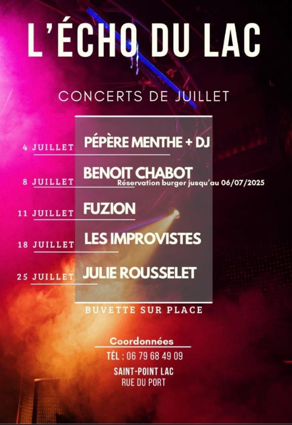 juillet - concert Echo du Lac - St Point