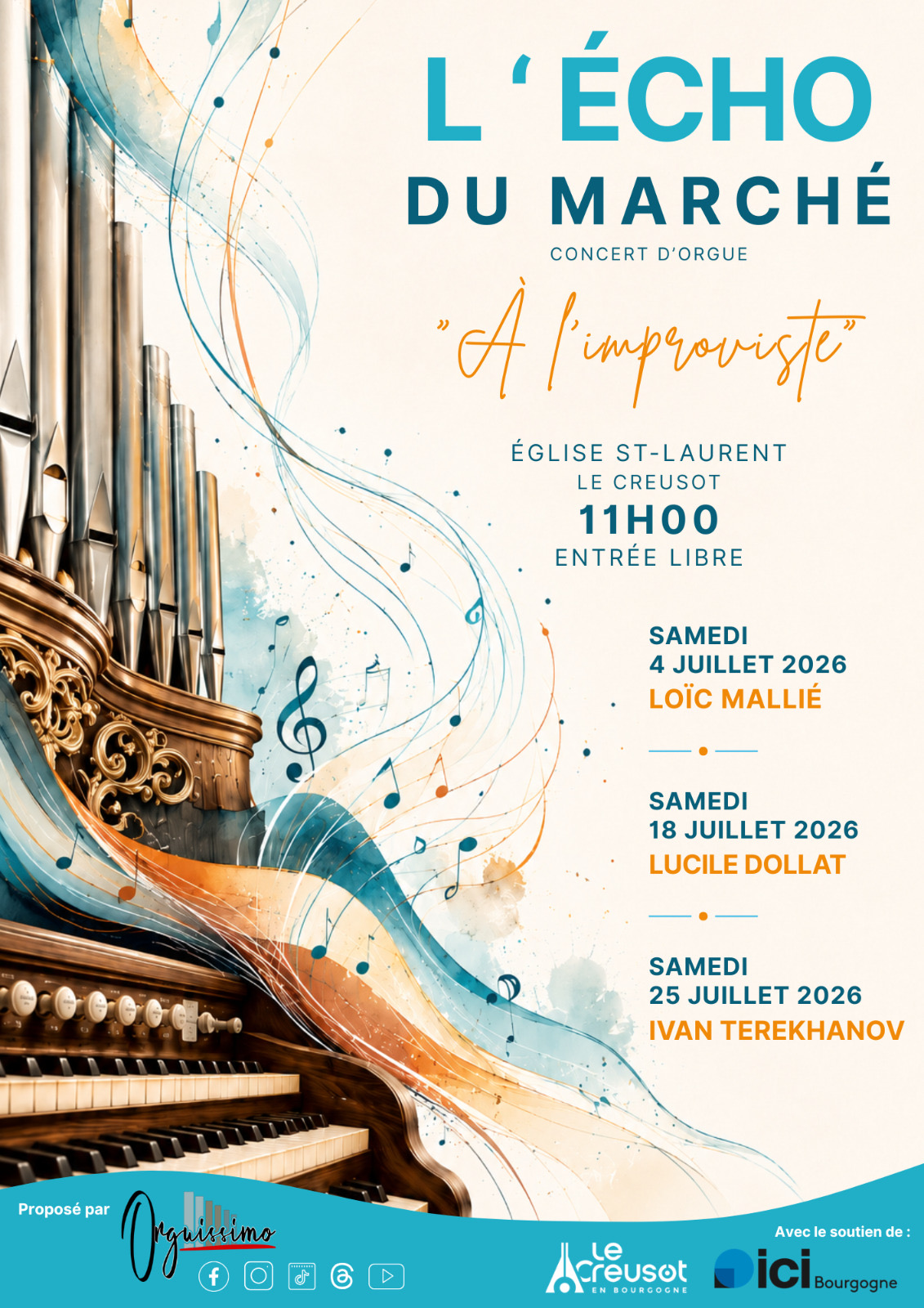 L'écho du marché - concert d'orgue