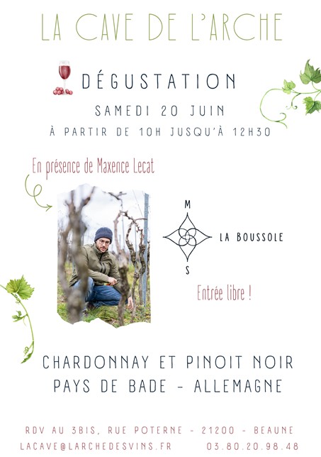 Dégustation en présence de Maxence Lecat - Domaine La Boussole