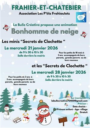 Atelier "Bonhomme de neige" avec La Bulle Créative