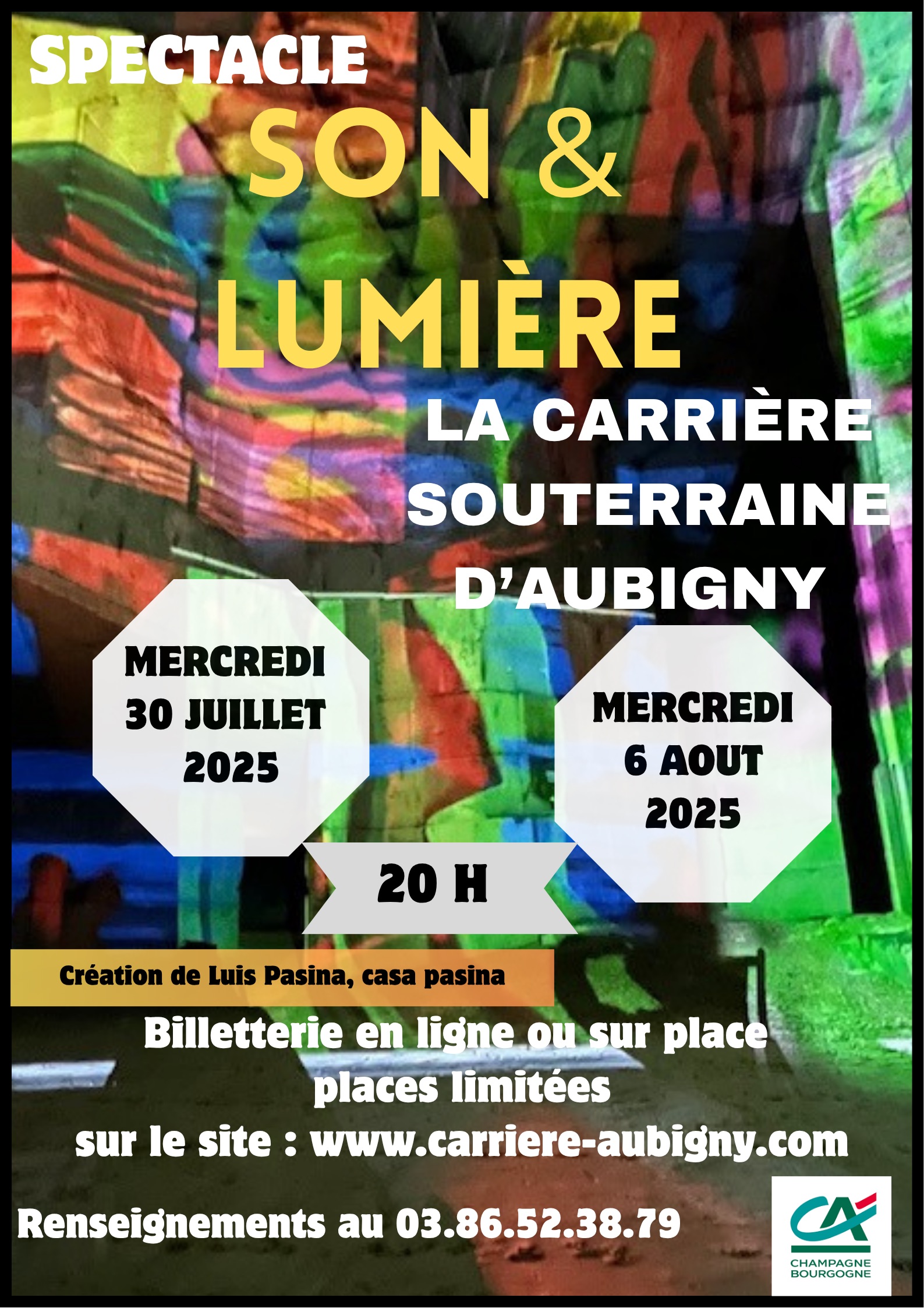 Son et lumière la Carrière d'Aubigny