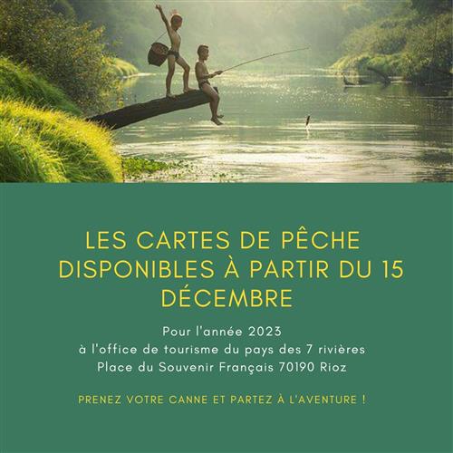 Cartes de pêche à l'office de tourisme