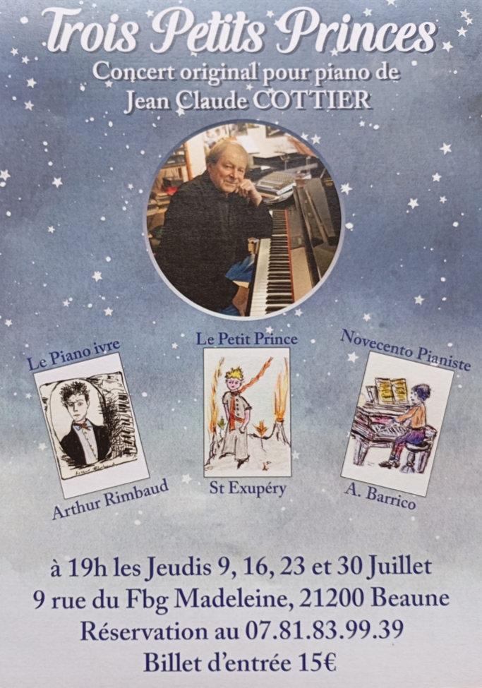 Trois Petits Princes - concert original pour piano de Jean-Claude COTTIER