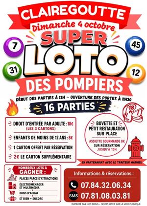 LOTO des pompiers