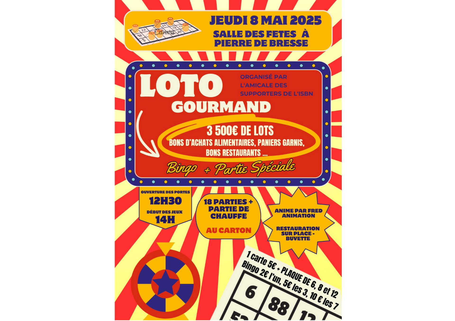 LOTO GOURMAND 8 mai 2025 à Pierre de Bresse