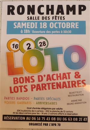 LOTO de l'Association des Piégeurs Agréés de Haute-Saône