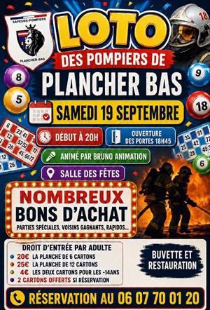 LOTO des Pompiers de Plancher-Bas