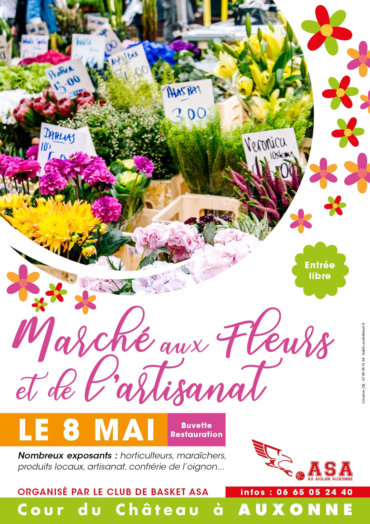 marche au fleur et artisanat 08052023 - Crédits : AS Aiglon Auxonne