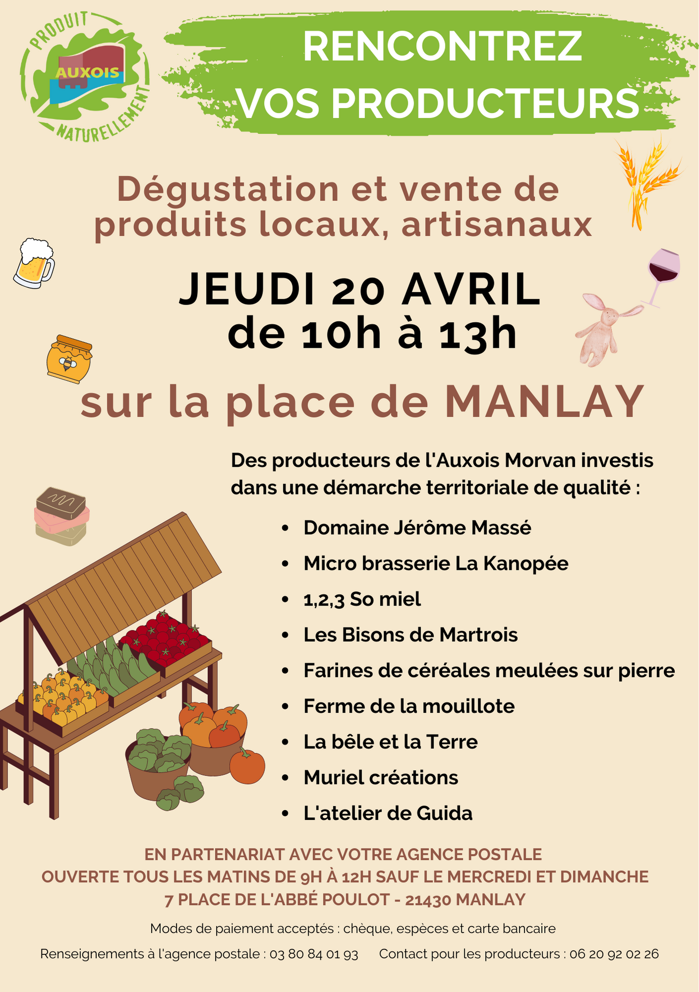 Marché de Manlay Productions Auxois Naturellement
