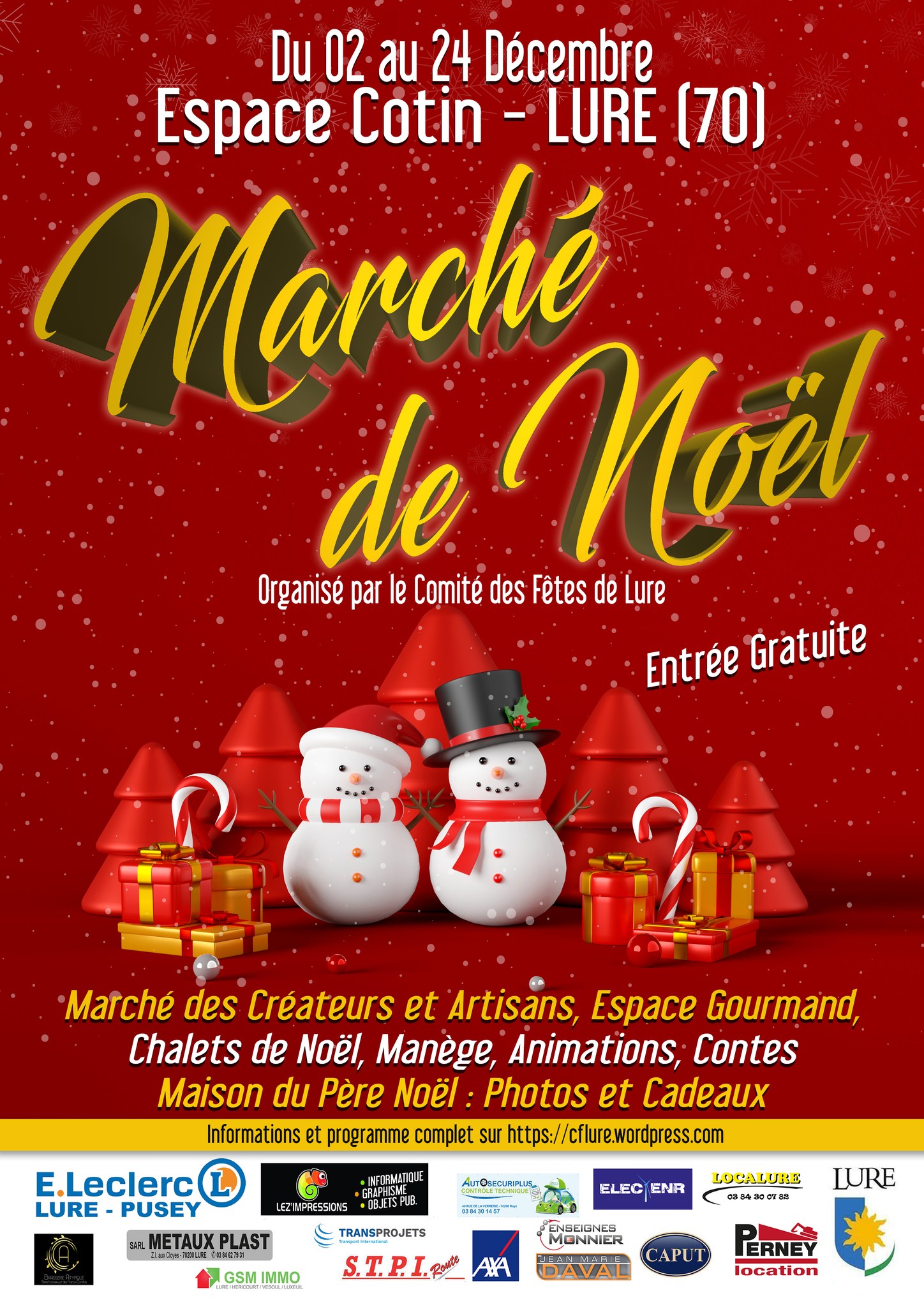 marché de noel espace cotin lure