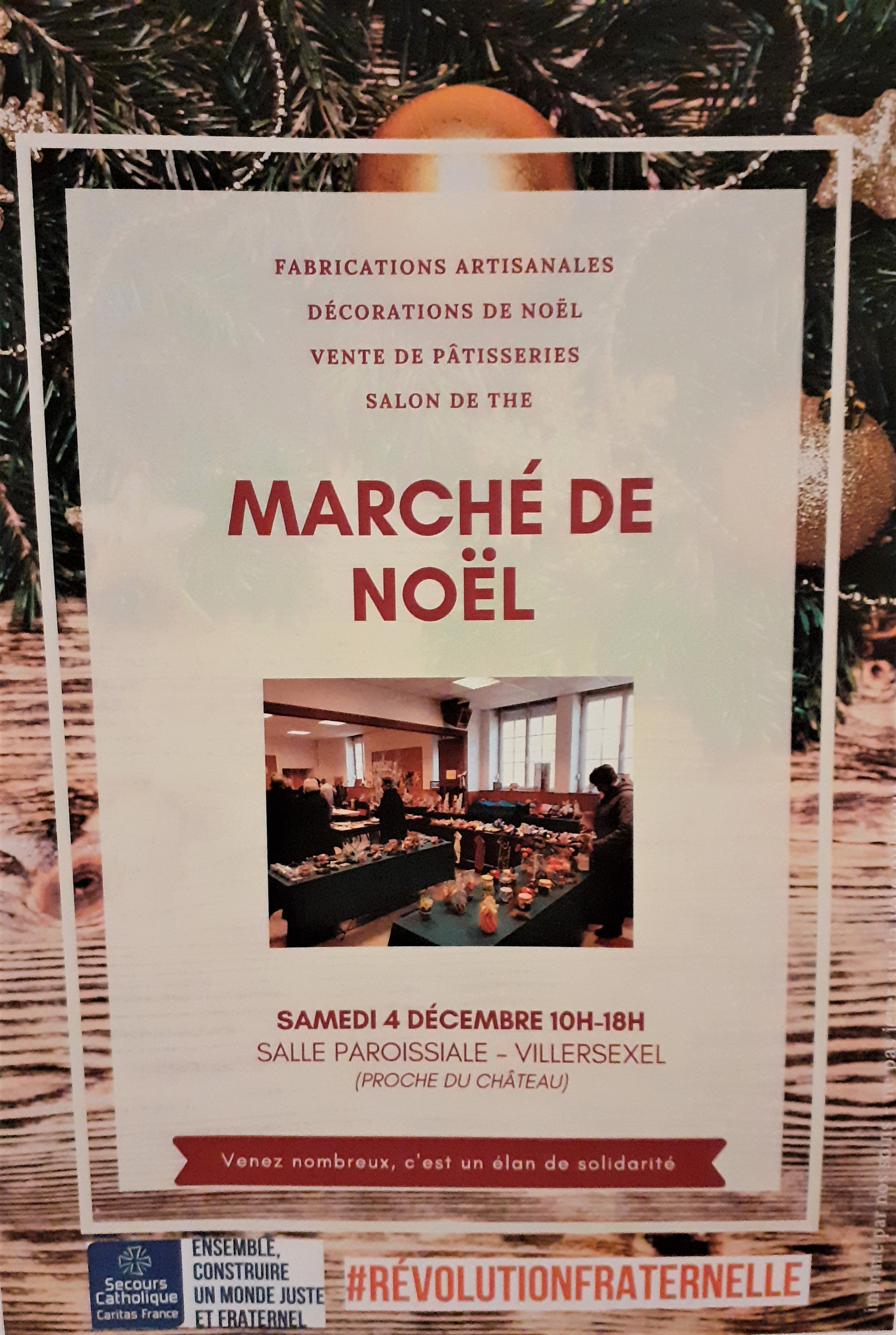 marché de noël secours catholique villersexel 04 décembre 2021