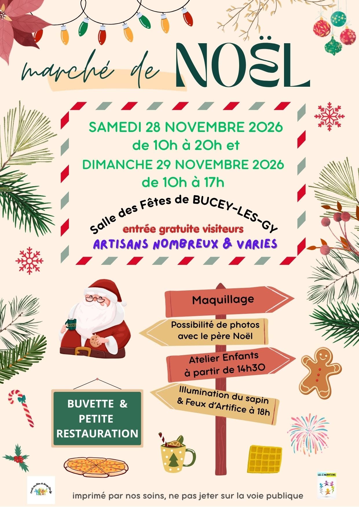 Affiche de Marché de Noël à Bucey-lès-Gy