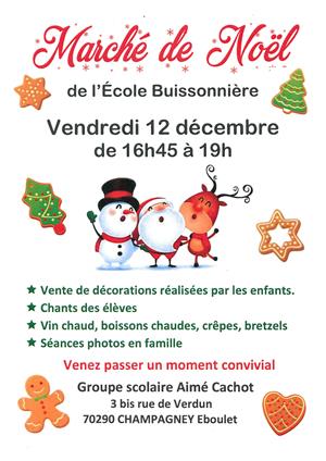 Marché de Noël de l'école de Champagney