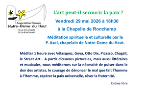 Médiation spirituelle à la Chapelle de Ronchamp