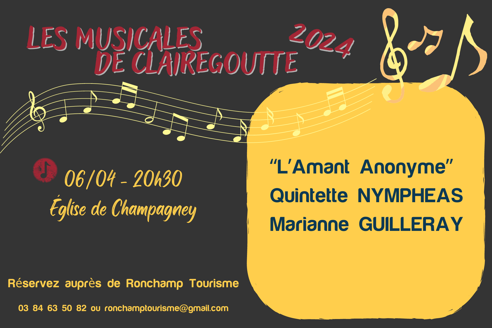 MUSICALES  DE CLAIREGOUTTE 2024 - Concert du 6 avril 2024