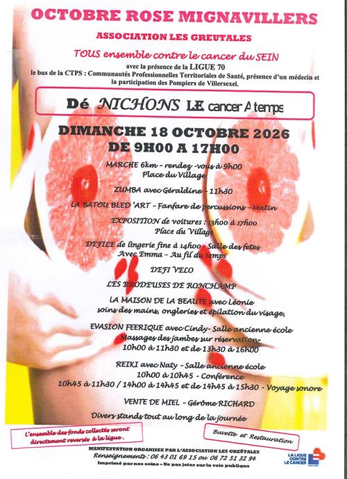 Octobre Rose &agrave; Mignavillers
