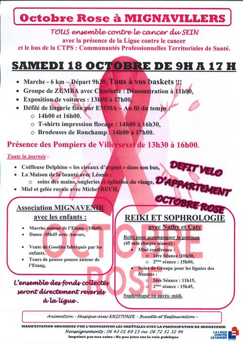 Octobre Rose à Mignavillers