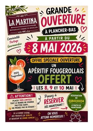 Ouverture La Martina Restaurant comme un bouillon