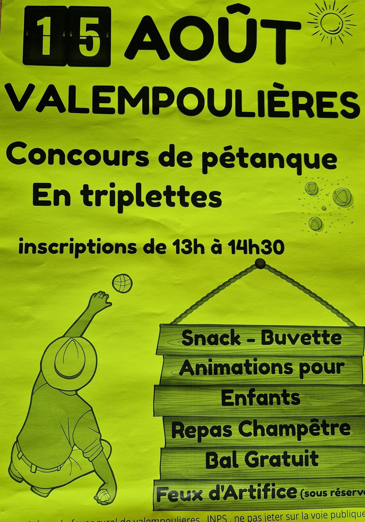 Concours de pétanque