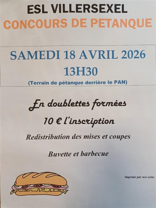 Concours de p&eacute;tanque