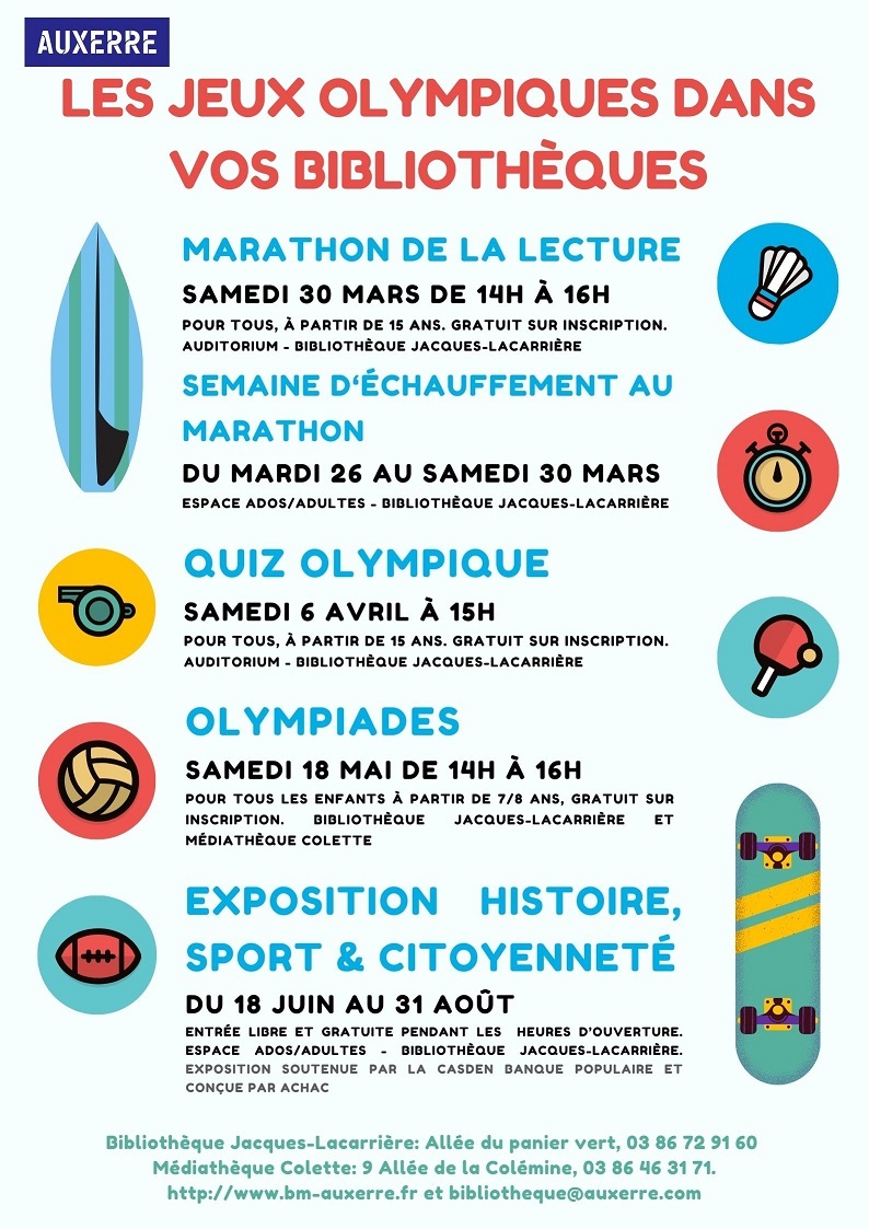 Les jeux olympiques à la bibliothèque