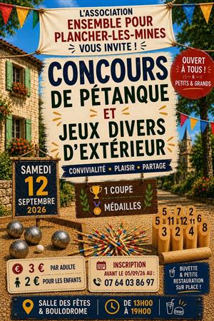 Concours de pétanque à Plancher-les-Mines