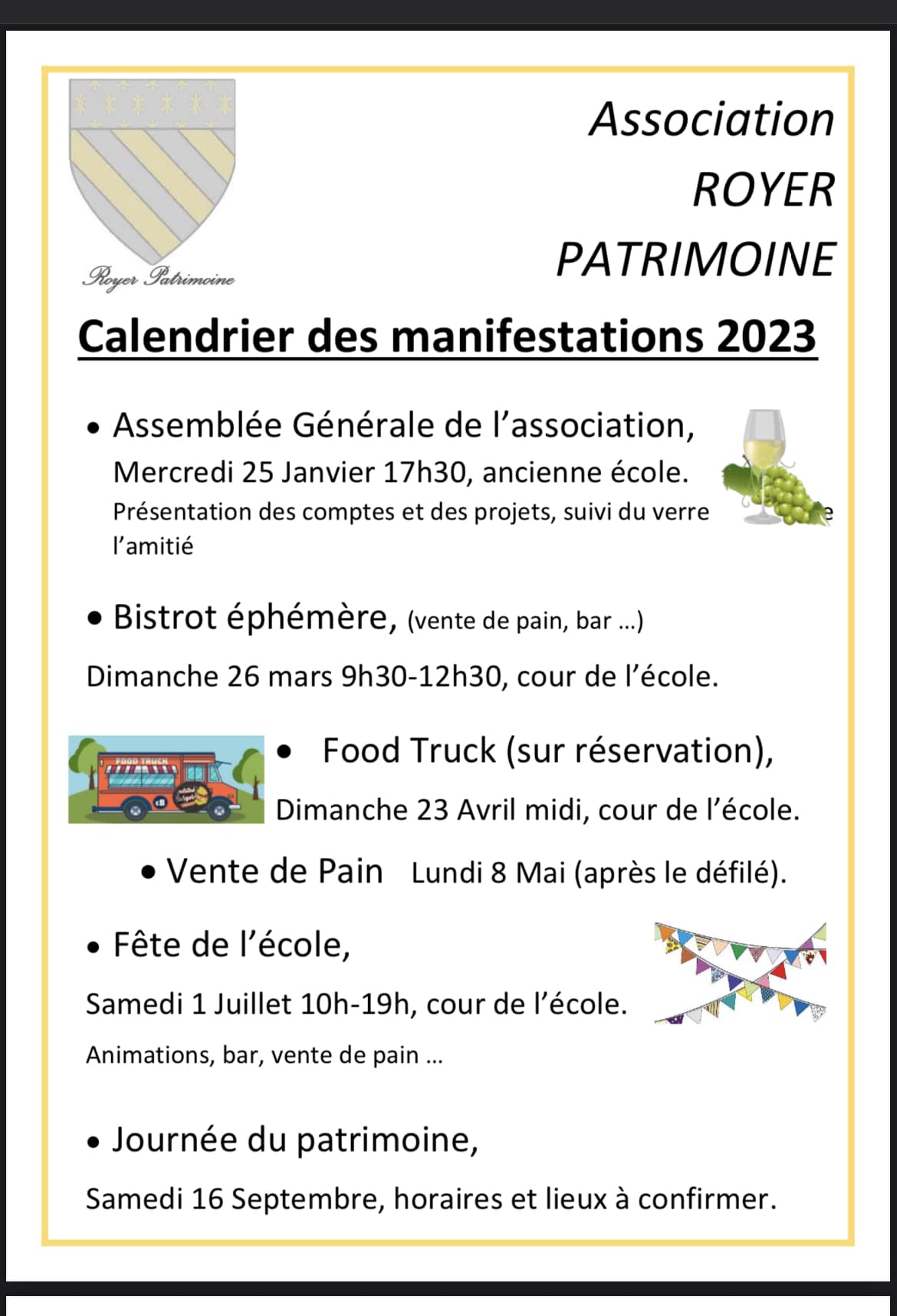 programme 2023 royer patrimoine