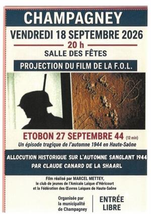Projection du film " Étobon 27 septembre 44 "
