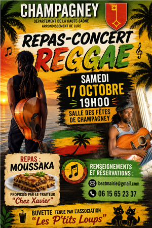 Repas - concert reggae à Champagney 