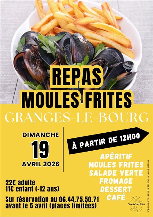 Repas moules frites 