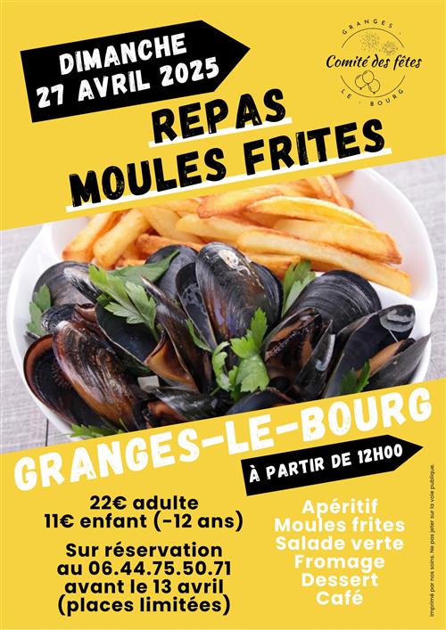 Repas moules frites 