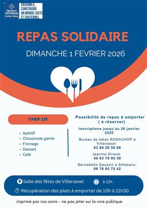 Repas du secours catholique